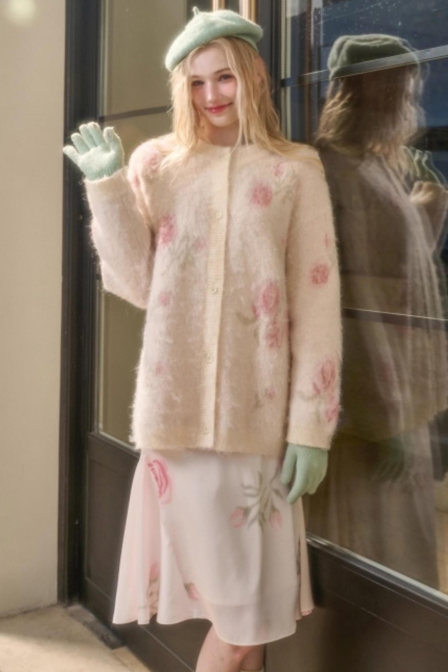 スイートレトロガーリーニットカーディガン