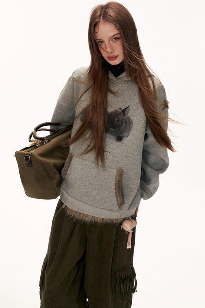 スターレビットフーデッドスウェット