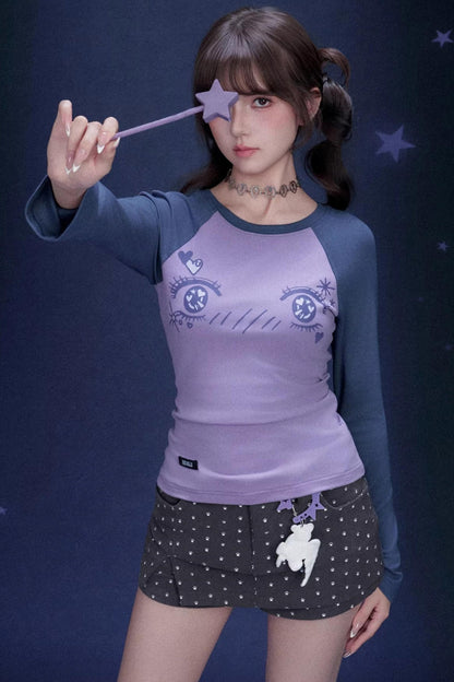 Manga Eye Raglan Blouse