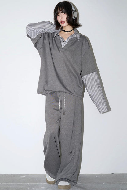 ルーズモードカジュアルロングパンツ