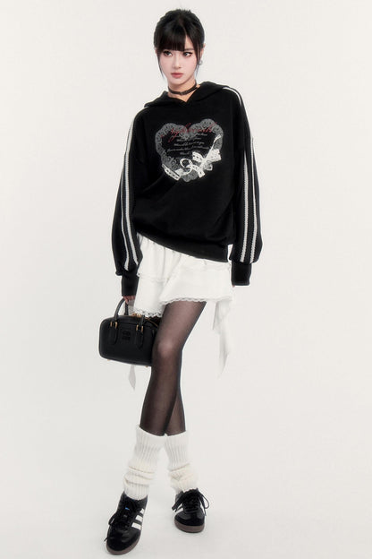 スポーティーフードトップス+スカート