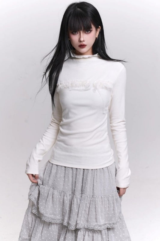 Faded gray ribbed top