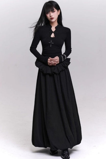 Black Knit Bodycon Dress