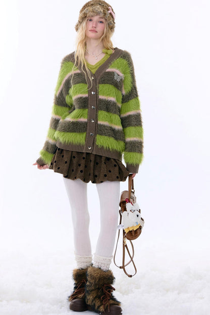 レトロポルカドットスカート