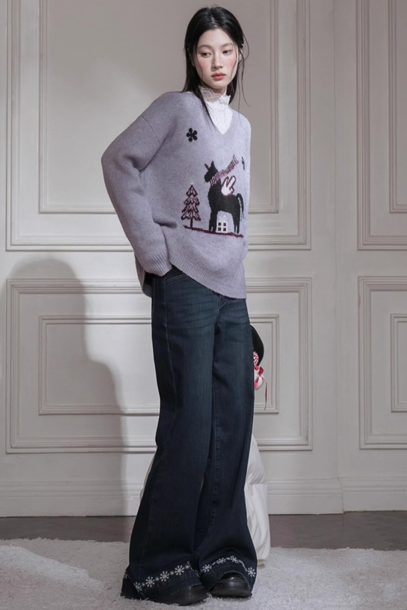 ミッドナイトブルースリムフィットパンツ