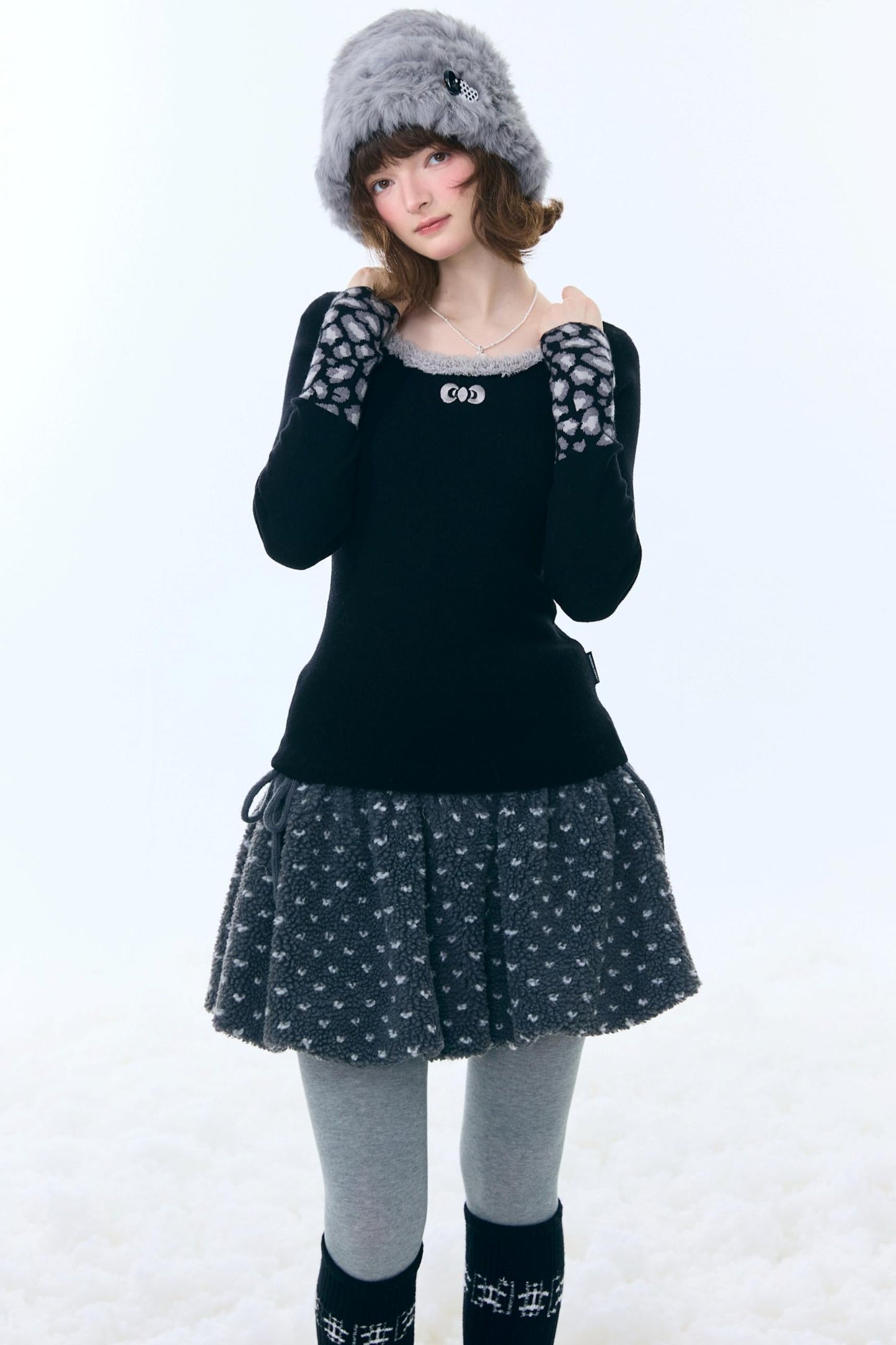 Leopard Print Knit Sweater