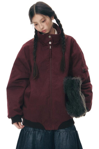 ダークレッドルーズジャケット