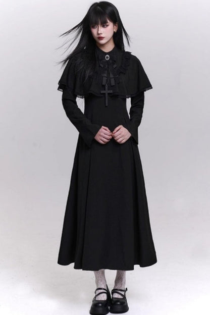 Gothic Black Long Dress