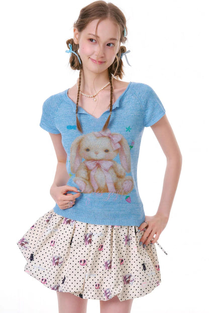 Sweet Rabbit Knit Top