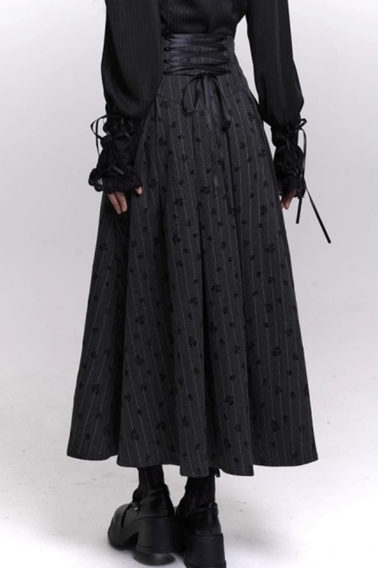 クラシックストライプパターンエーラインスカート