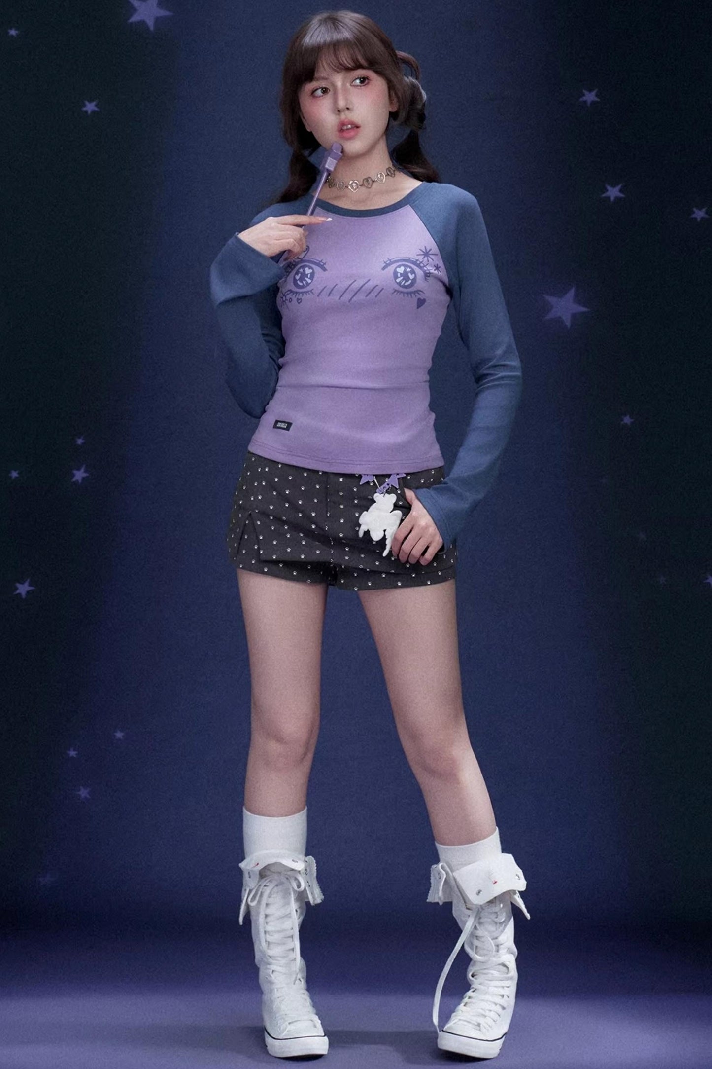 Manga Eye Raglan Blouse
