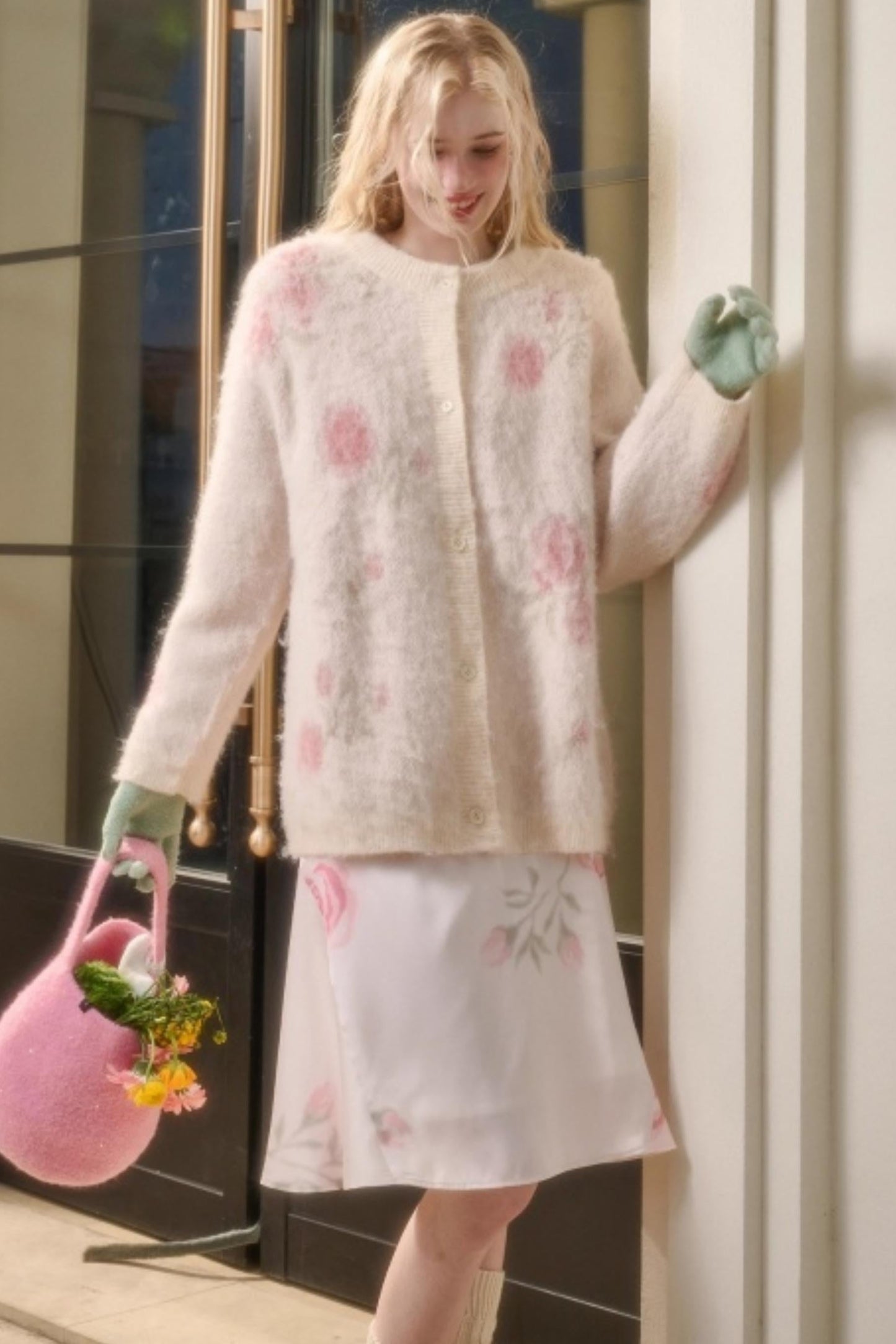 スイートレトロガーリーニットカーディガン