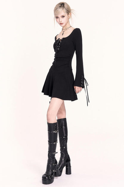 ロマンティックスクエアネックドレス