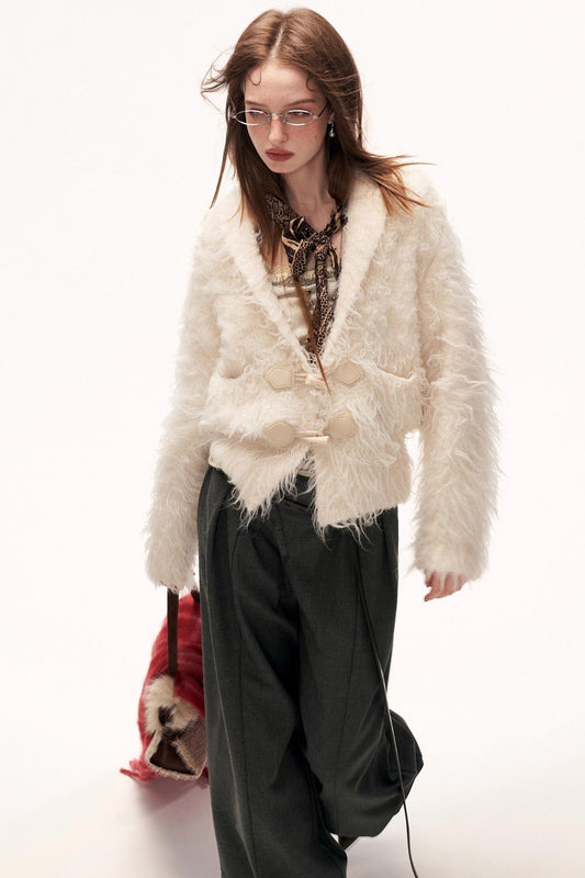 ホワイトループヤーンカーディガン