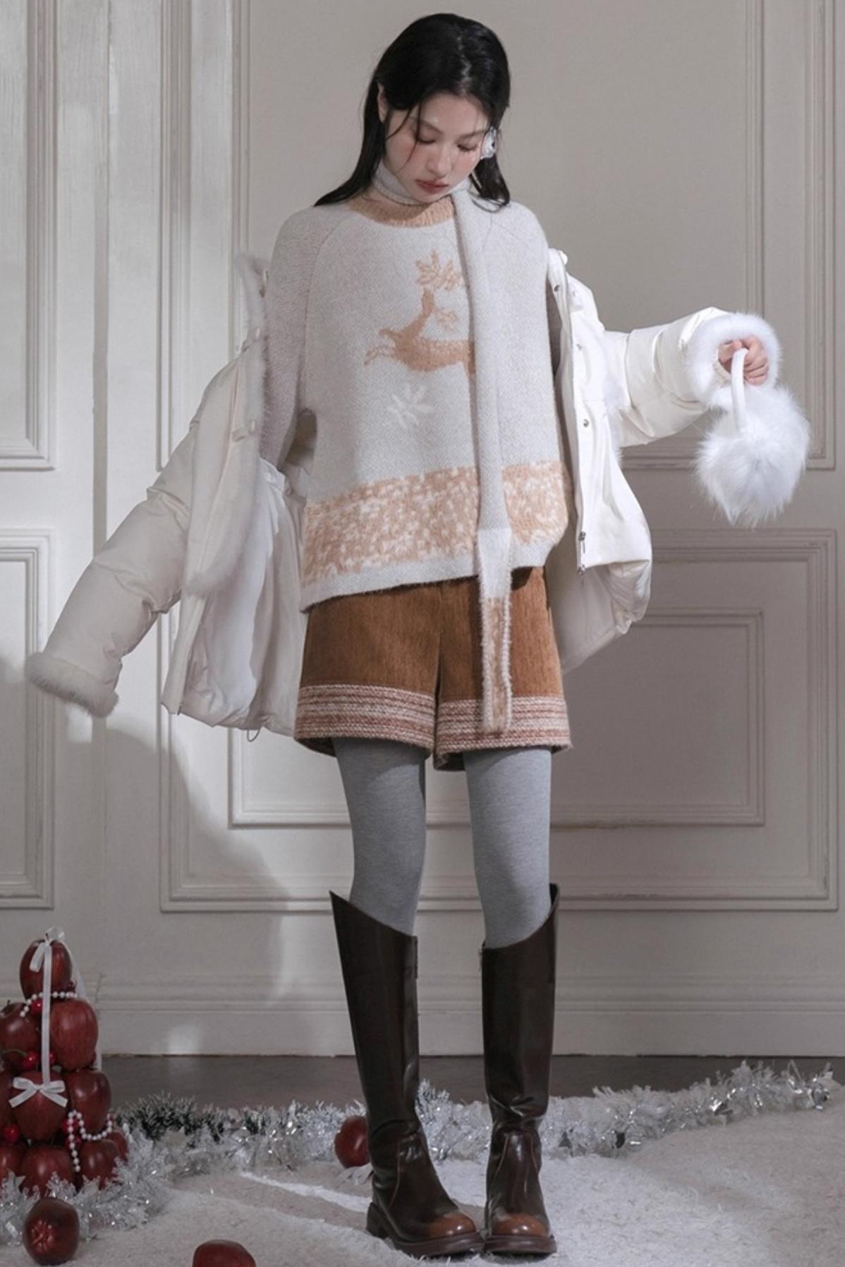 コーデュロイステッチショートパンツ