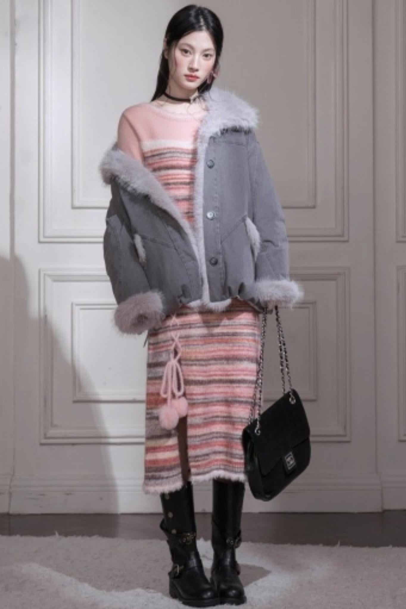 エモーショナルグラデーションボーダードレス