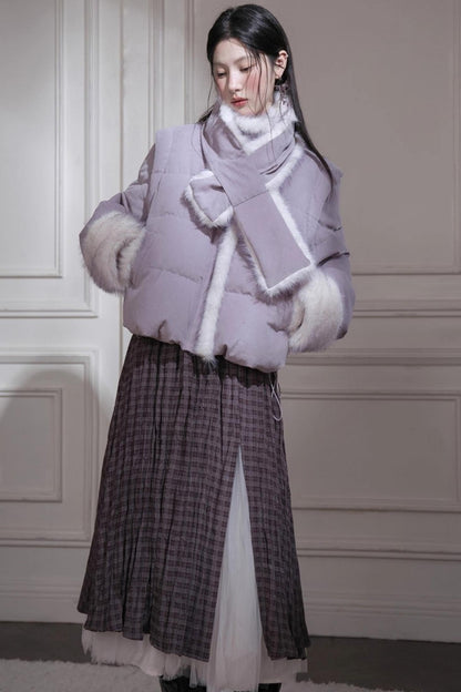 ロマンティックレイヤリングチェックスカート