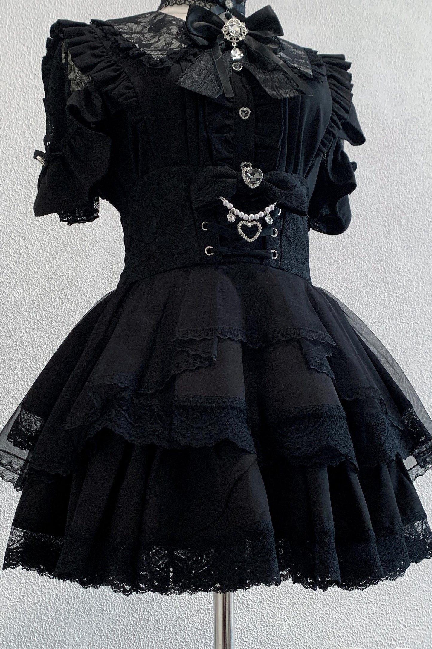 Falda negra y rosa de diseño original