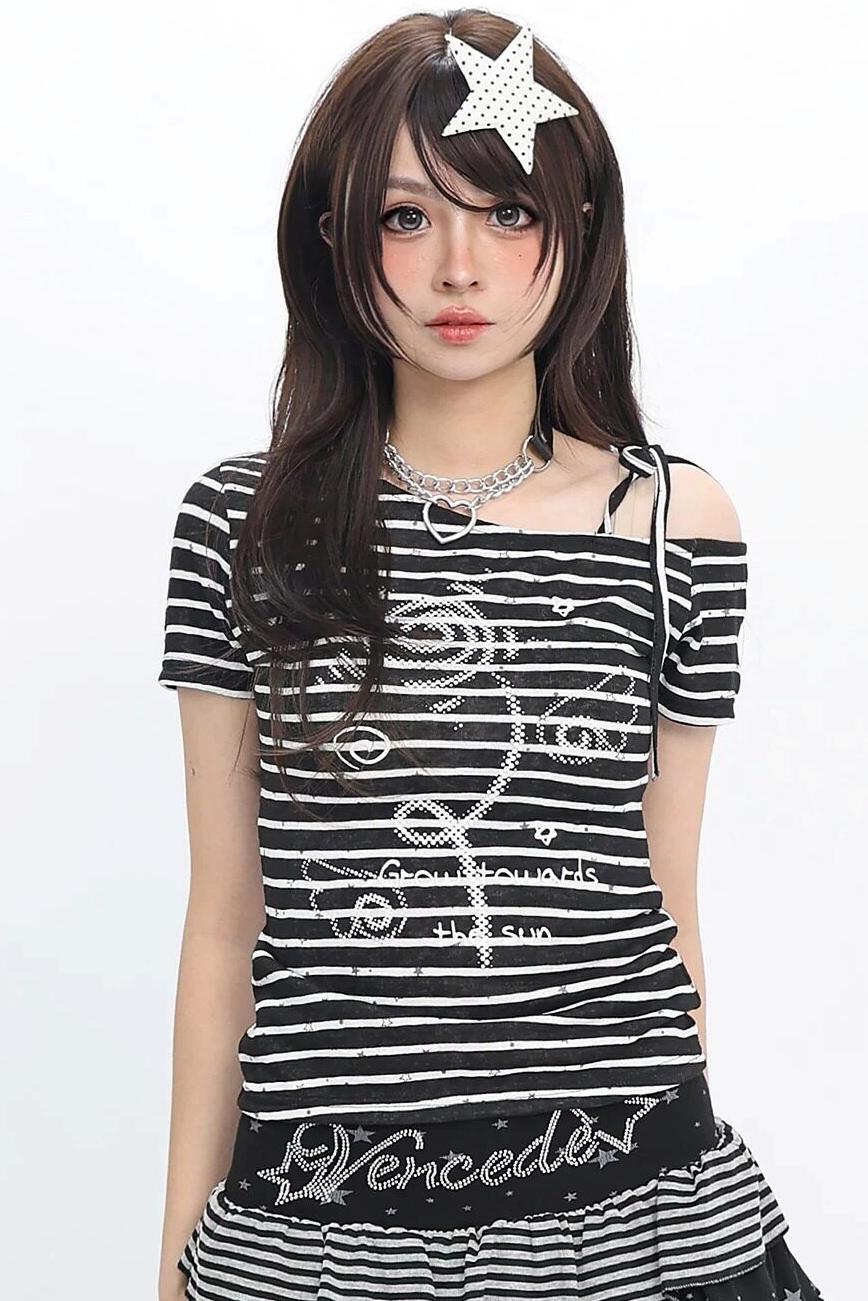 Galaxy Angel Off-Shoulder T-Shirt