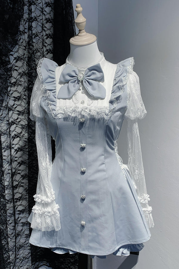 サブカル地雷レースワンピース＋ショートパンツ