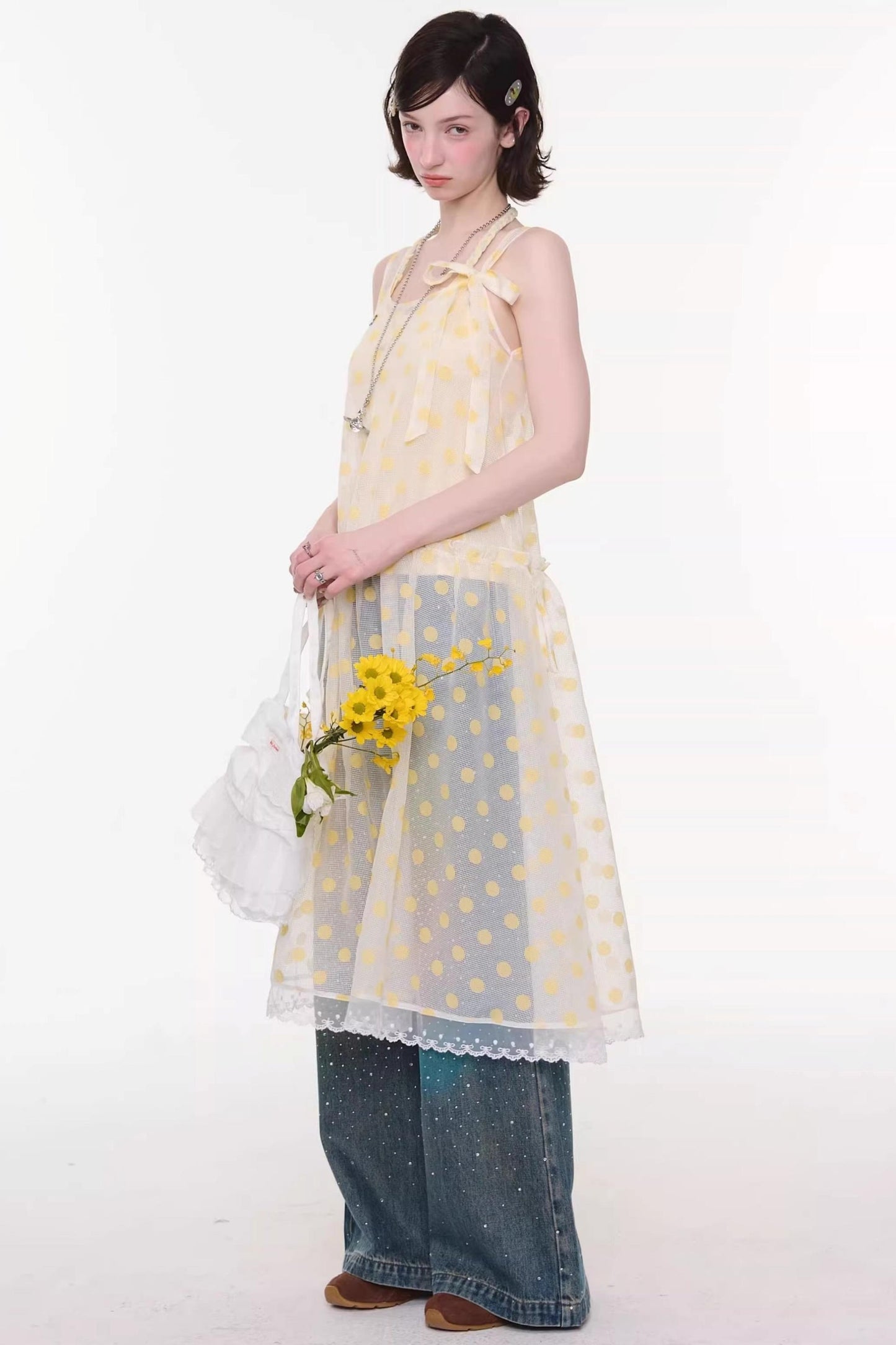 Abito in maglia a pois dolce