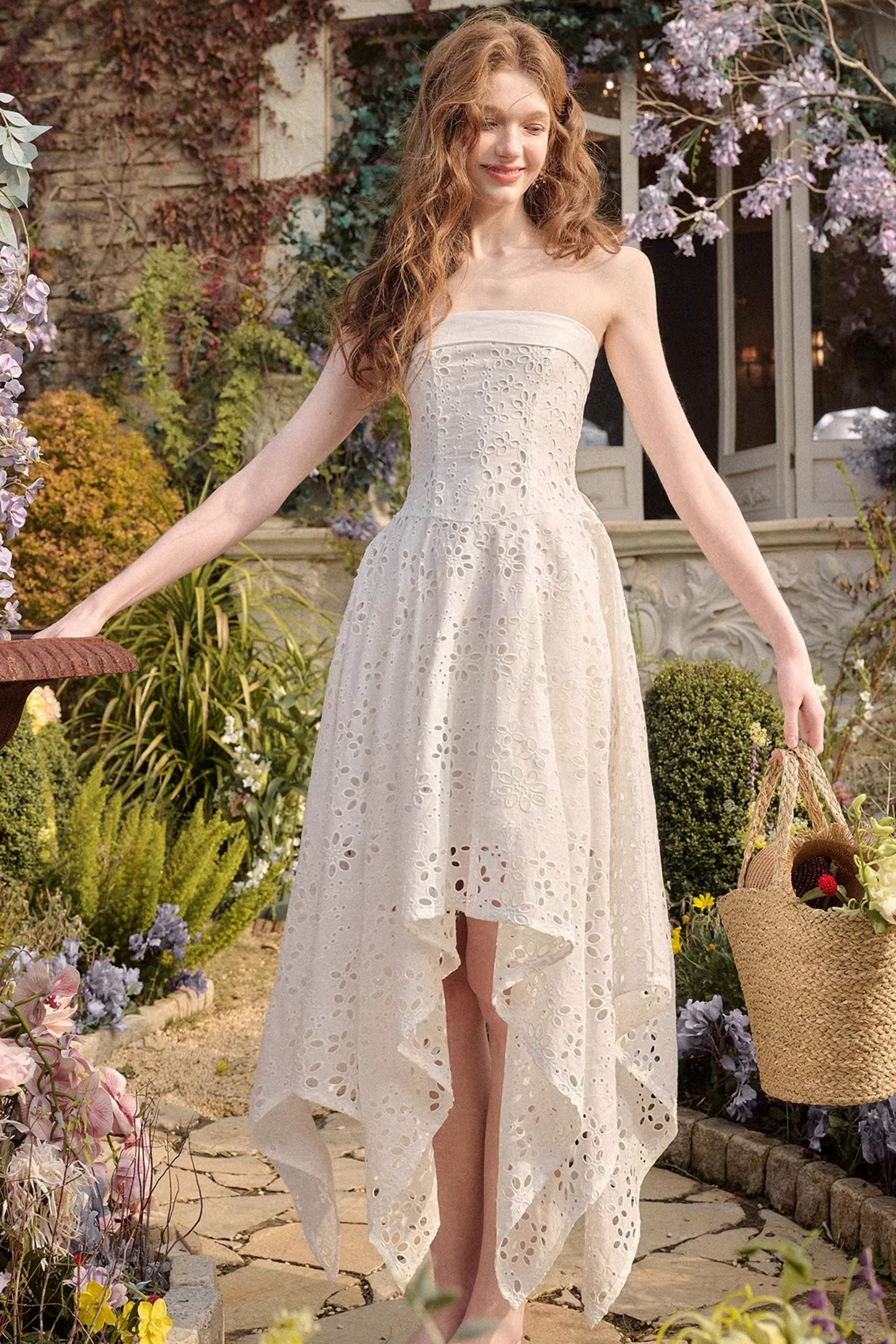 エレガントコットンリボンドレス