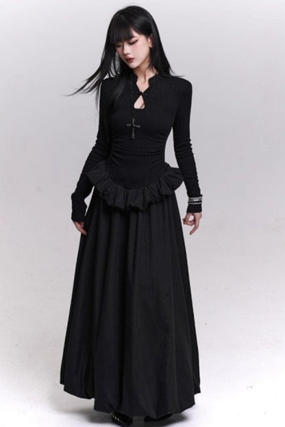 Black Knit Bodycon Dress