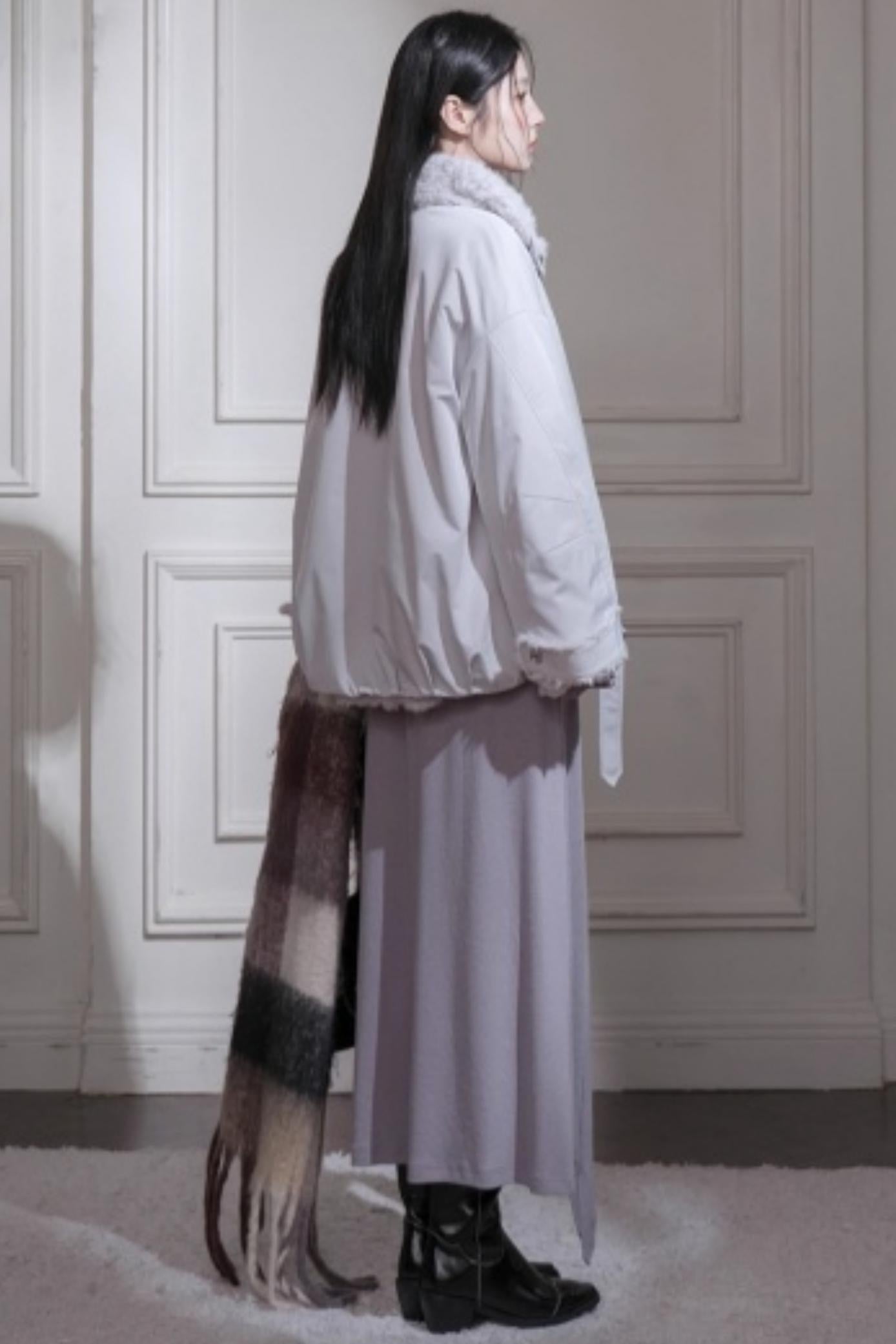 アートストラップニットトップス+スカート