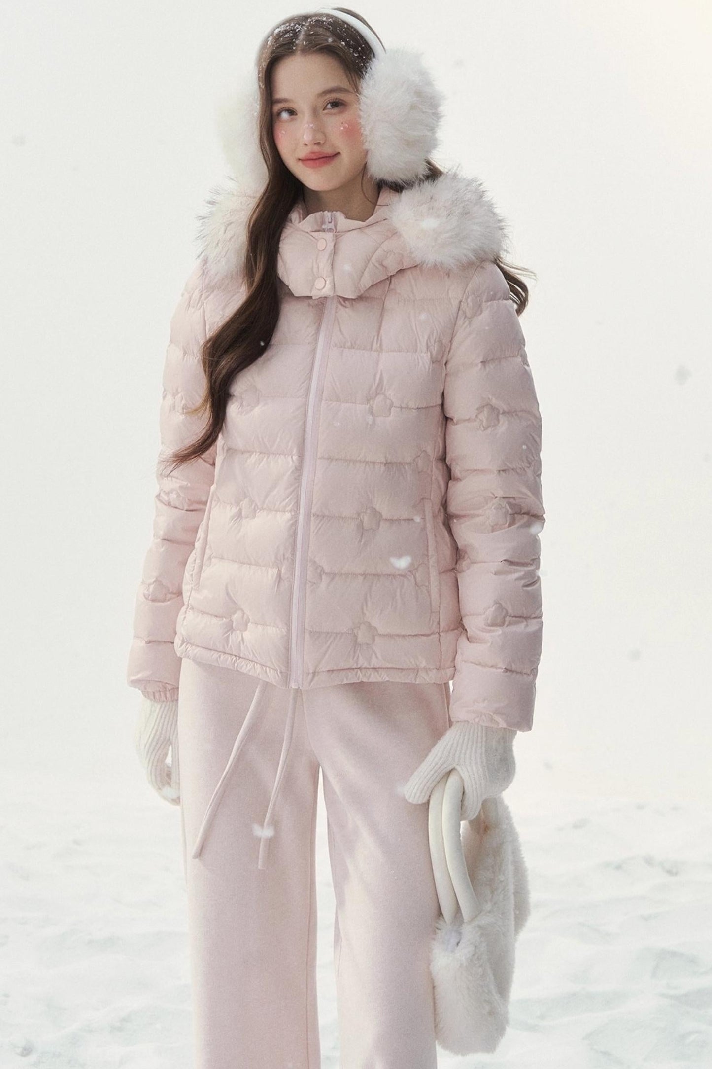 Quilted Sweet Hooded Down Jacket