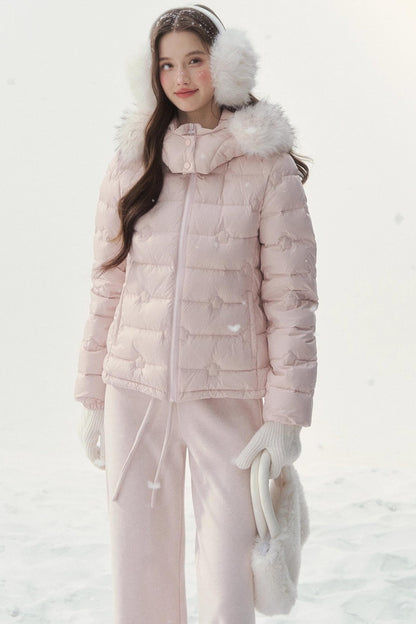 Quilted Sweet Hooded Down Jacket