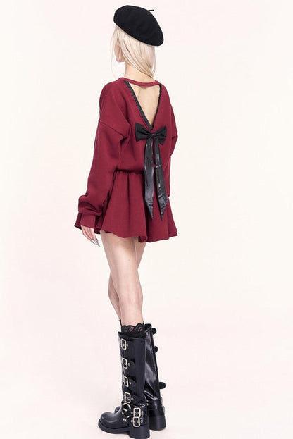 Fleece Waist Cinched Dress