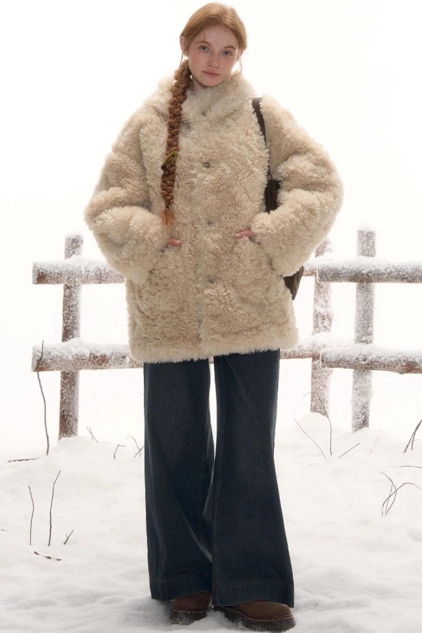 オッシュワイドレッグデニムパンツ