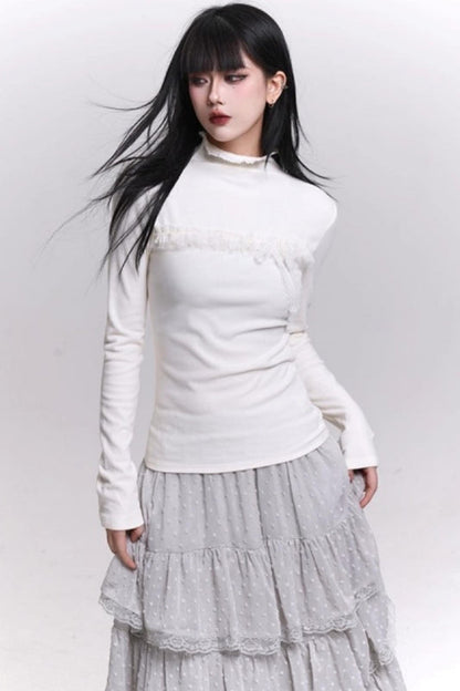 フェイデッドグレーリブドトップ