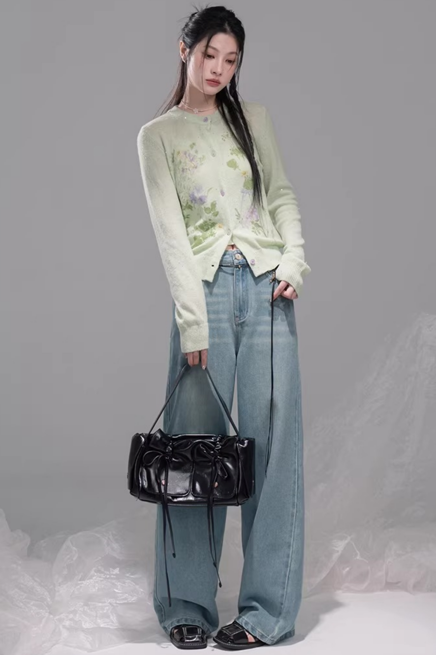 Sea Salt Straight Leg Denim Pants