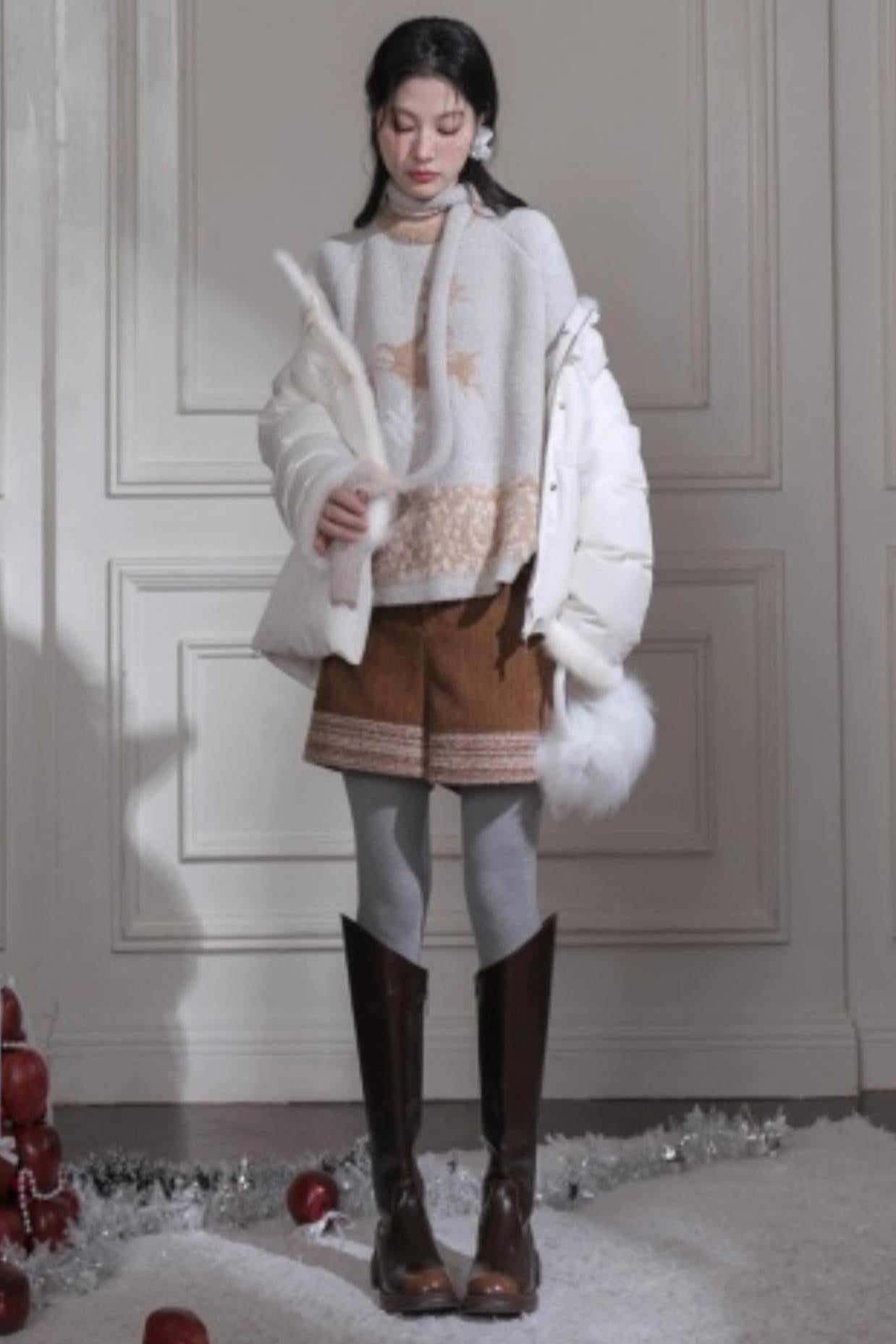 アイランドイミテーショントップス+スカーフ