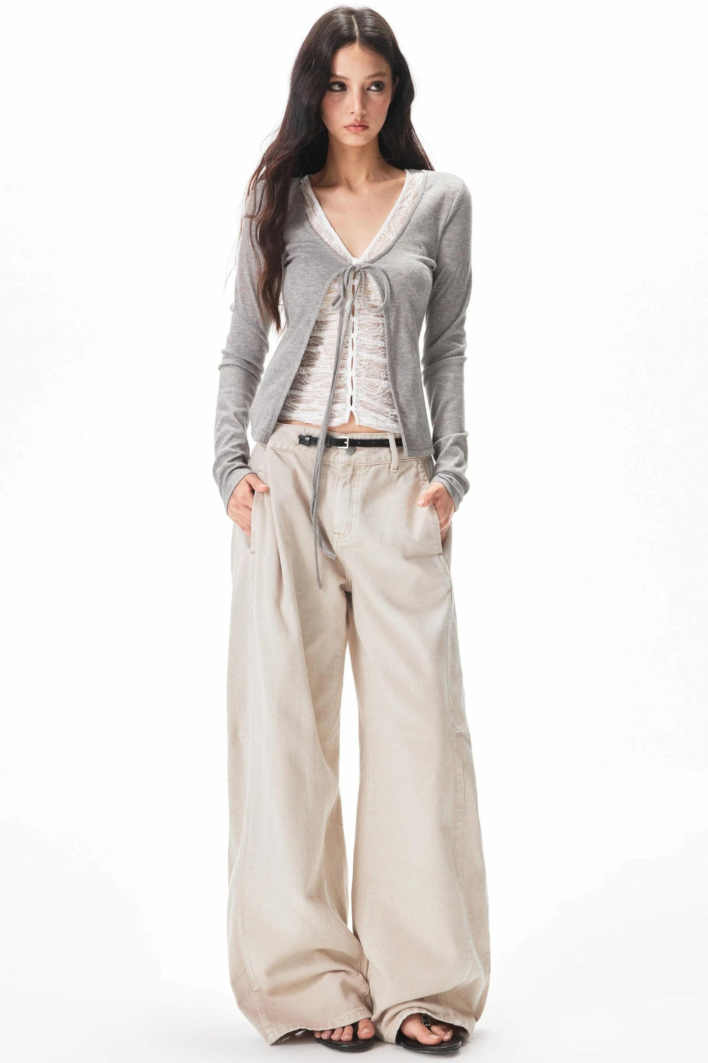 pantalón cargo lavado retro color albaricoque