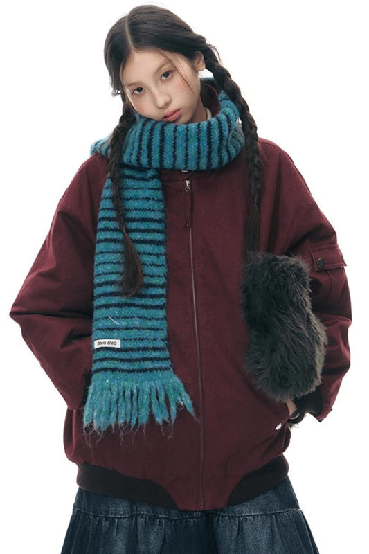 ダークレッドルーズジャケット