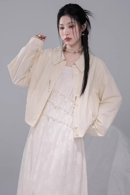 フローラルバッドレースドレス