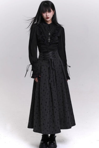 クラシックストライプパターンエーラインスカート