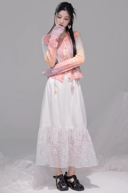 グラデーションレインボーカーディガン