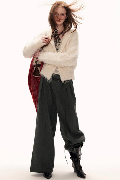 ホワイトループヤーンカーディガン