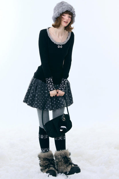 Leopard Print Knit Sweater