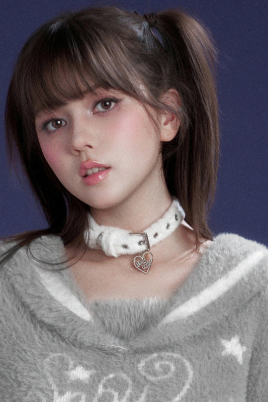 Pure White Fur Choker