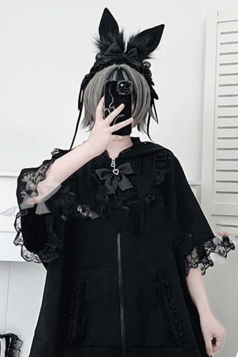 レースバニーサブカルジャケット+ショートパンツ