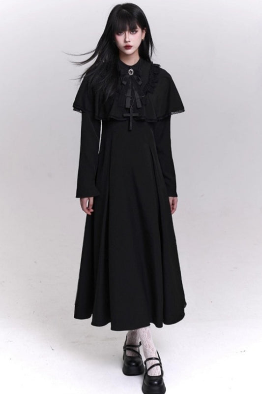 Gothic Black Long Dress