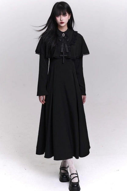 Gothic Black Long Dress