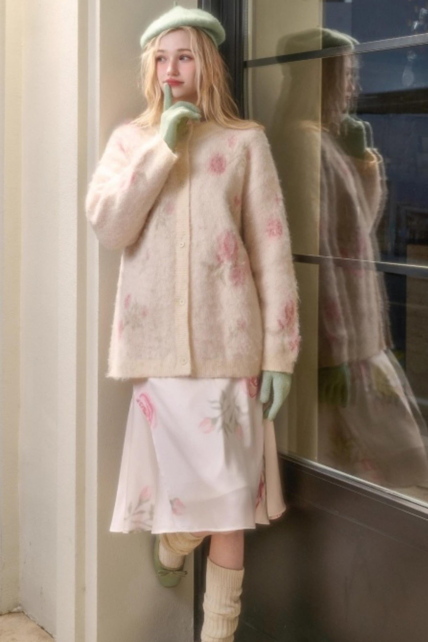 スイートレトロガーリーニットカーディガン