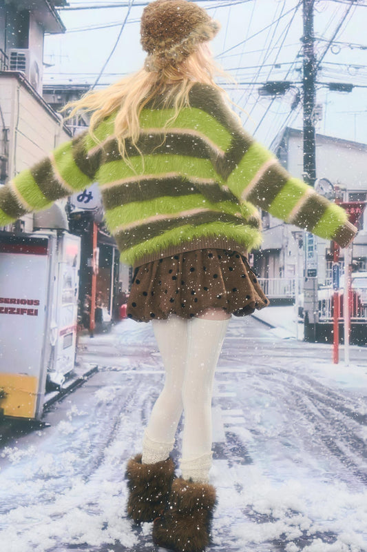 レトロポルカドットスカート