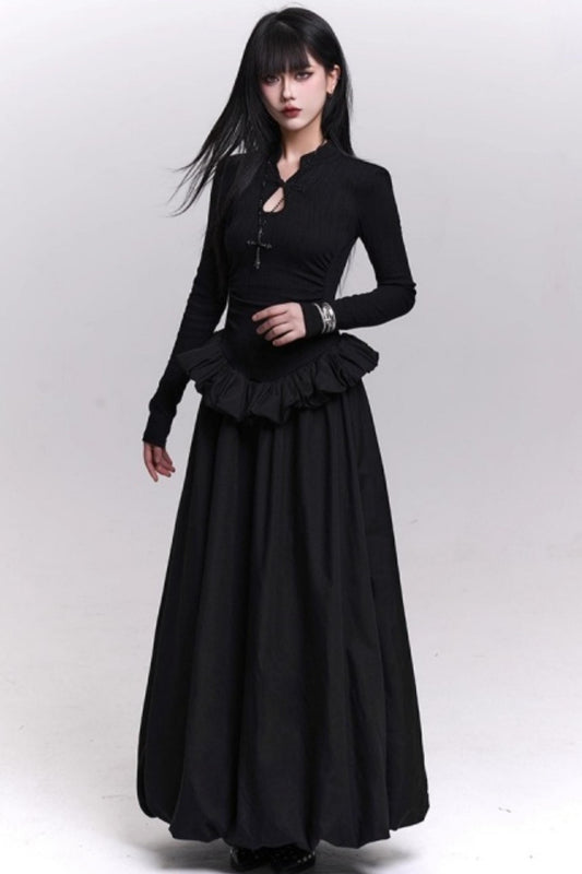 Black Knit Bodycon Dress