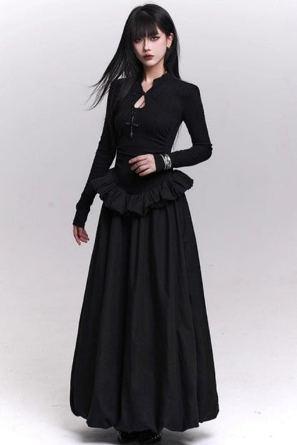 Black Knit Bodycon Dress